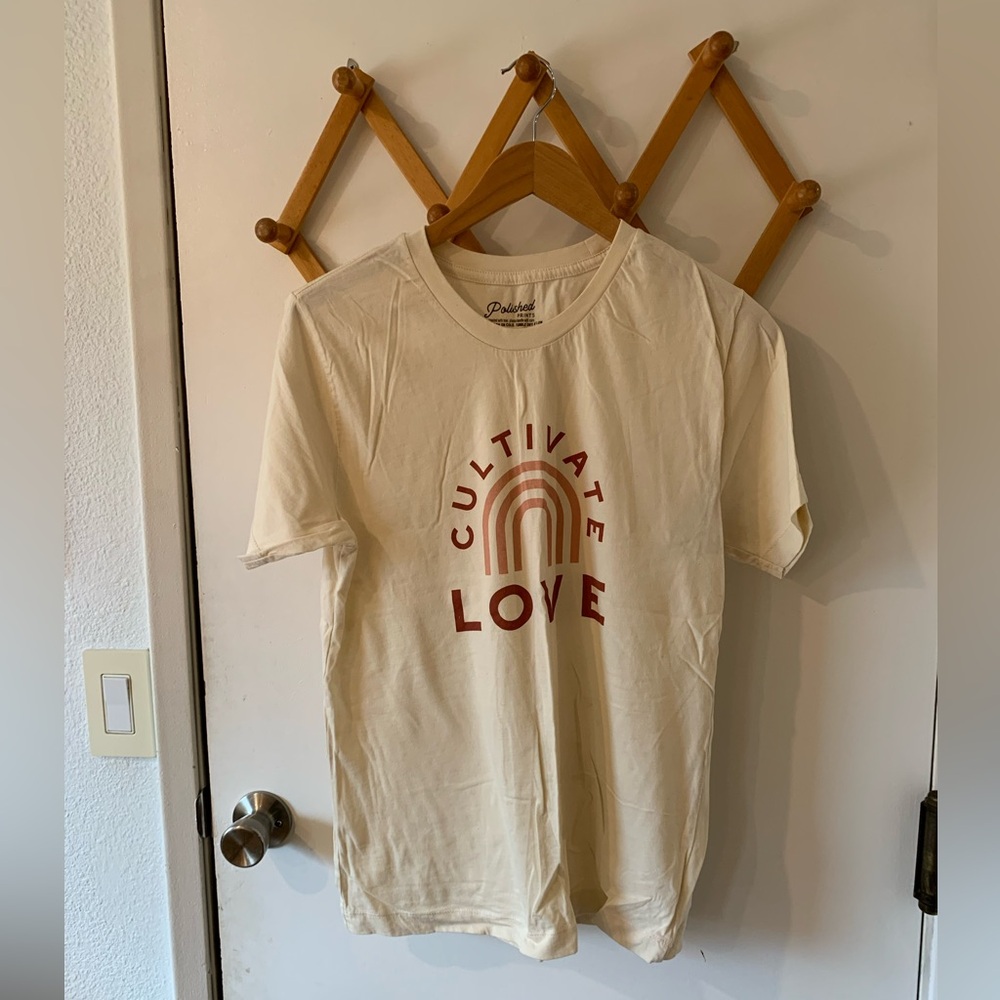 100% Organic Cotton “Cultivate Love” tee, Women’s S